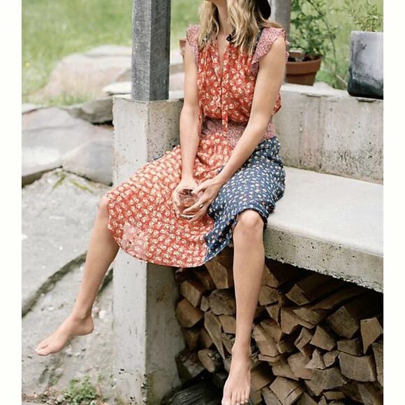 Meadow Rue by Anthropologie Mixed Floral Patchwork Skirt – Size 10 - Picture 3 of 9